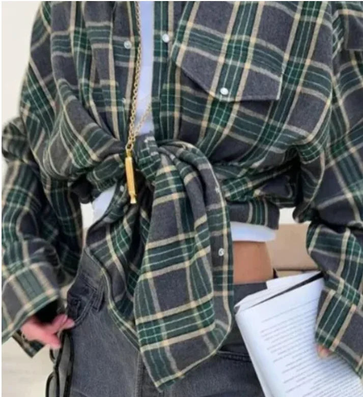 Plaid Wrap Jacket