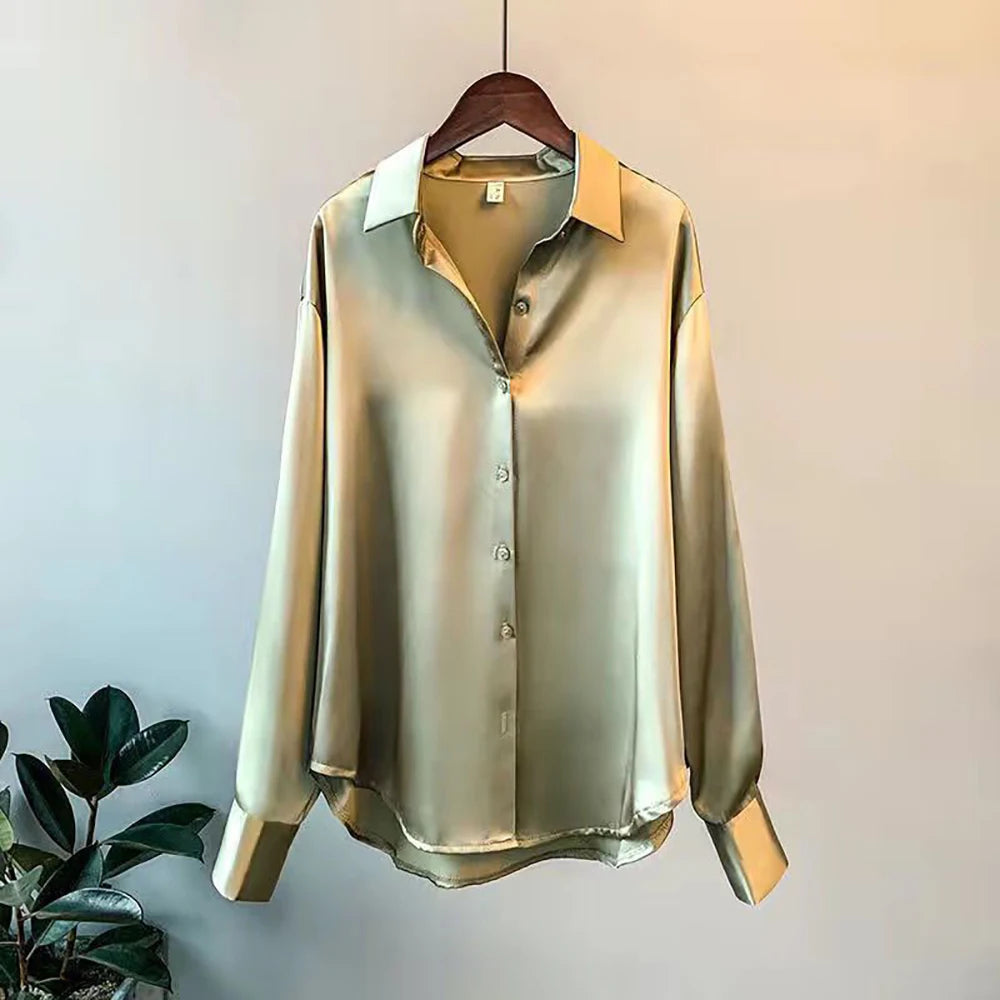 Satin Button Shirt