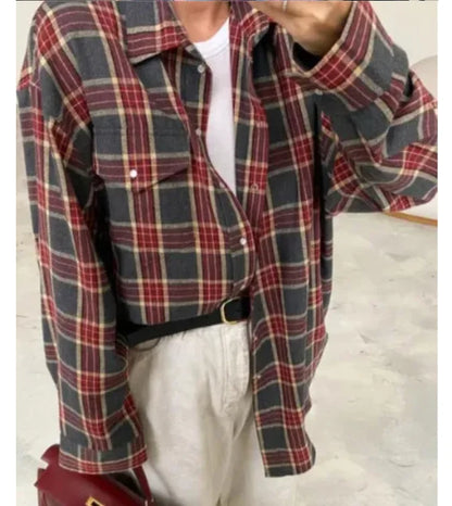 Plaid Wrap Jacket