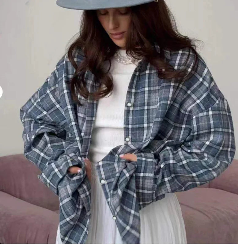 Plaid Wrap Jacket