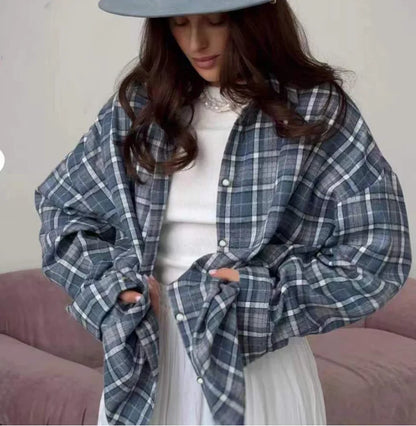 Plaid Wrap Jacket